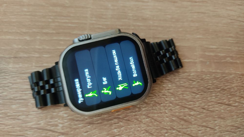 IWatch Люкс серого цвета, ремешок чёрный