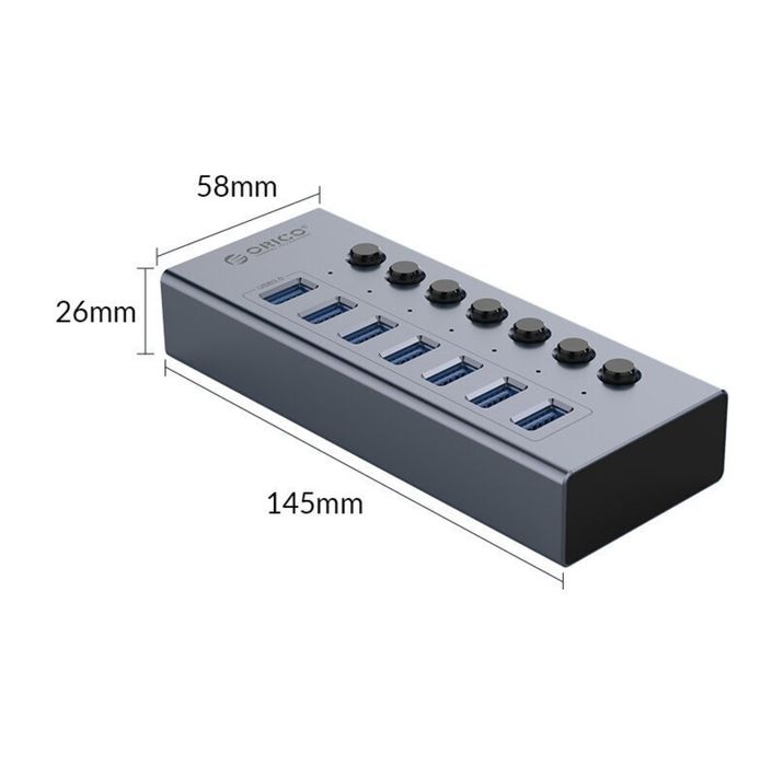USB хаб ORICO 7 портовый концентратор USB 3.0
https://orico-russia.ru