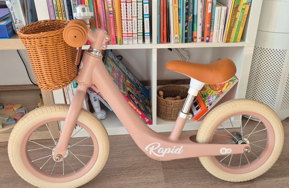Bicicleta fara pedale Kinderkraft Rapid 2, Roz
