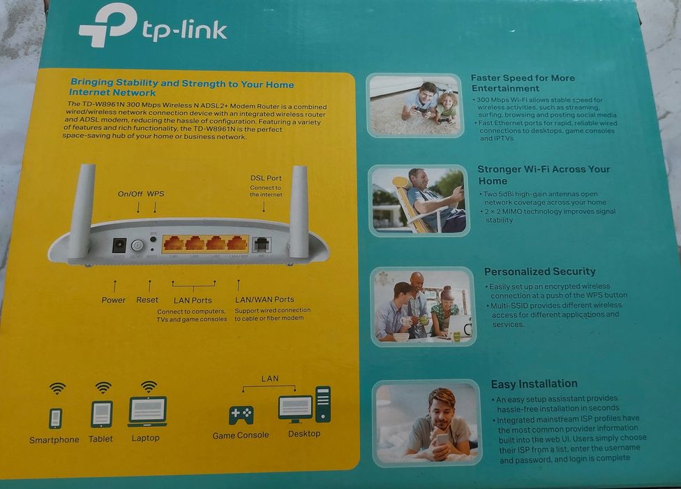 Wi-Fi роутер ADSL2+ и модем TP-Link