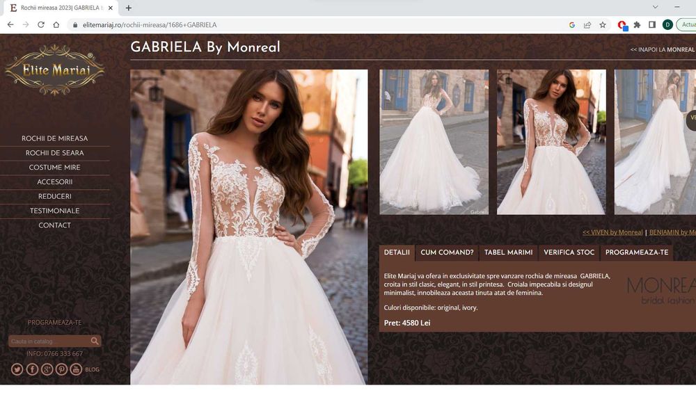 Vand rochie de mireasa Elite Mariaj