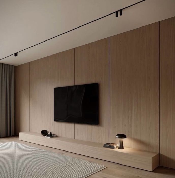 Установка бамбуковый панели с материалом