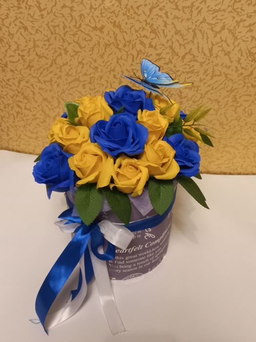 Букет из мыльных роз