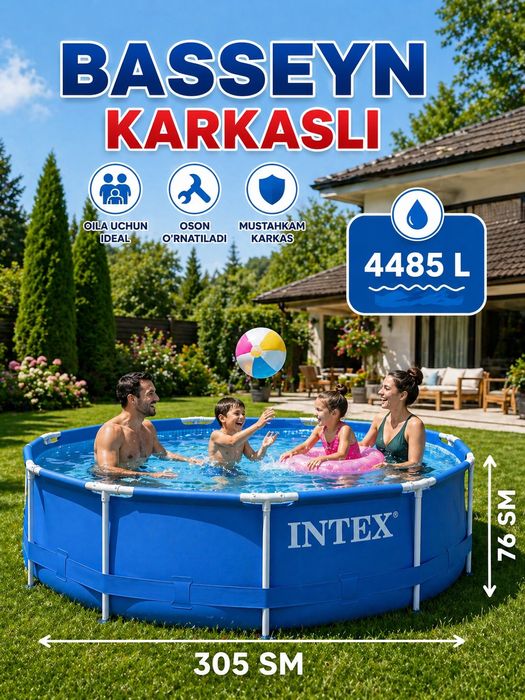 Karkasli basseyn INTEX 305×76 sm (4485L)