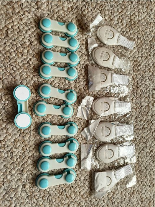 Incuietoare de siguranta pentru sertare/dulapuri, Autoadeziv, Plastic,