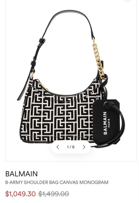 Balmain Оригинална Чанта, купена за 1774лв, продава се за 749лв, Нова