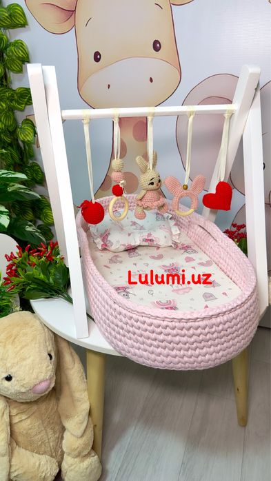 Вязаные люльки, пледы, корзины и игрушки на заказ и в наличии