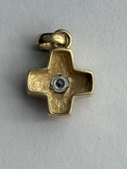 Pandantiv aur 14k cu Diamant Top