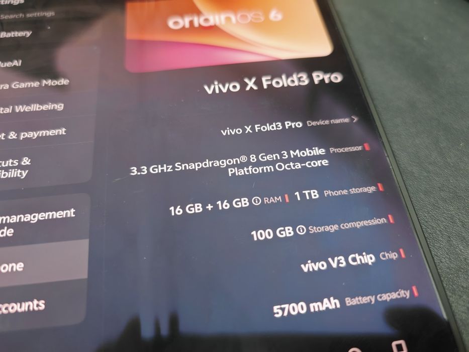 Telefon Vivo X Fold 3 Pro - 16gb+16gb ram, 1tb, husa magsafe, honor, samsung, oppo