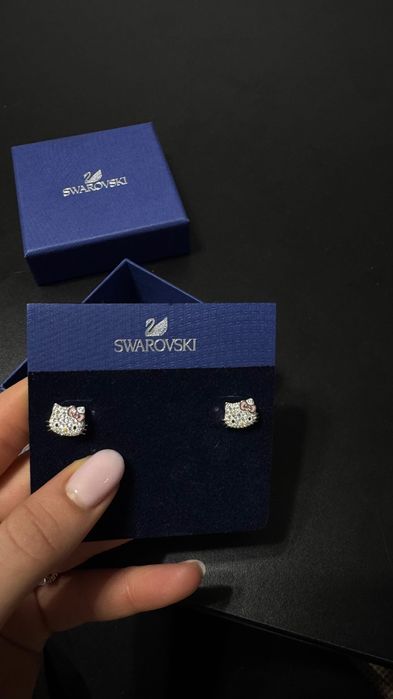 Swarovski обеци Hello kitty