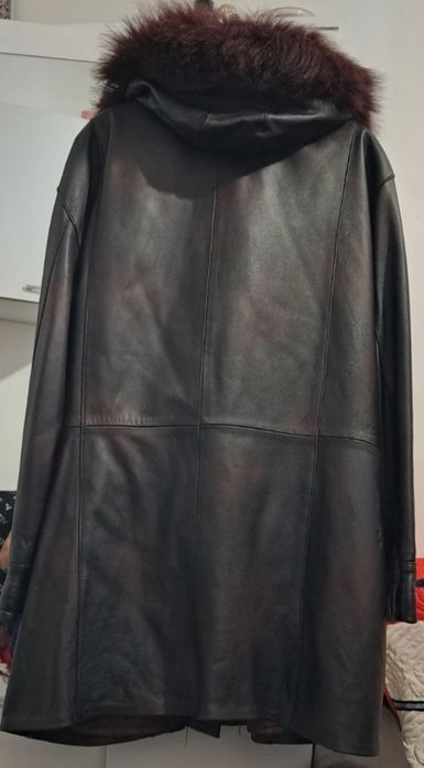 Haină din piele naturala , Garanția calității  , grena cu negru