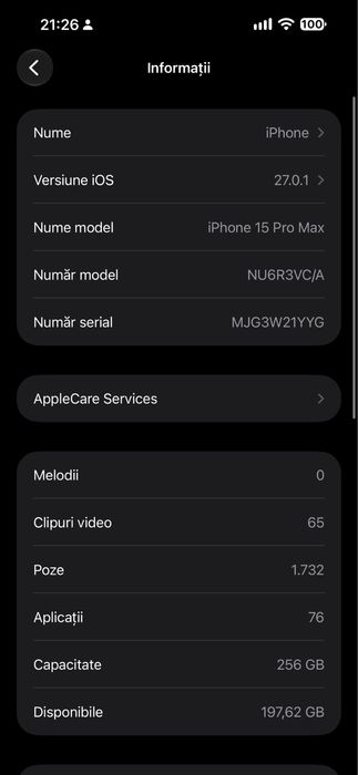 Iphone 15 pro max 256 gb