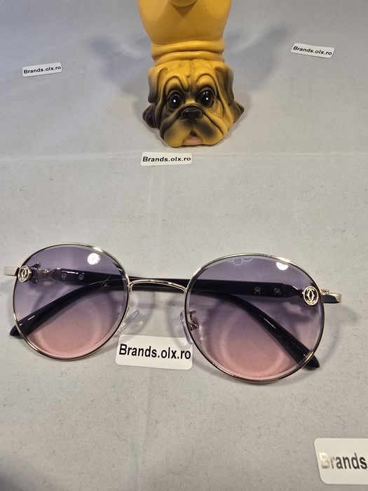 Set Ochelari de soare Cartier Round Pink,  made in Italy