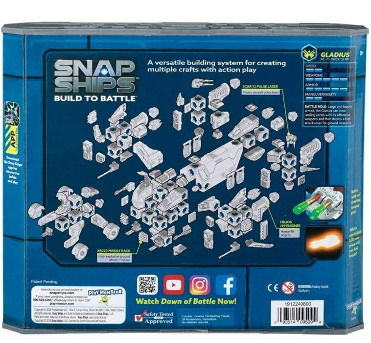 Конструктор Snap Ships Wasp / Falx Battle Set. США