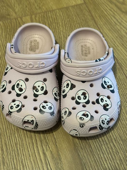 Crocs mov cu ursi panda - copii C8 - 24-25