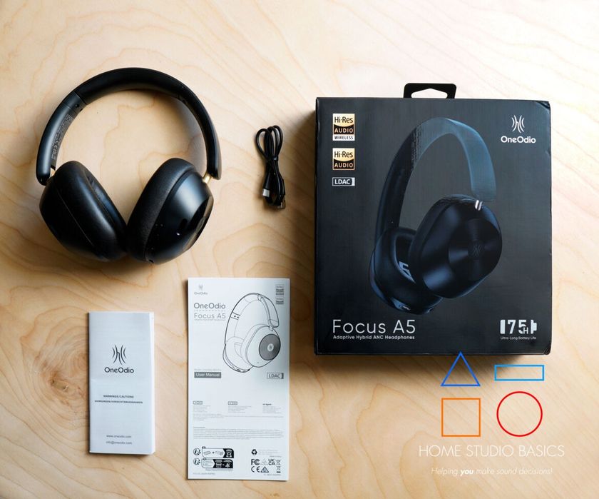 OneOdio A5 ANC безжични слушалки, черен