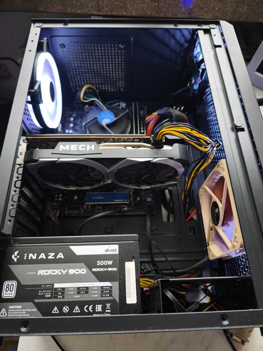 Мощен геймърски компютър, гаранция. I5-10600 4.8Ghz, RX 6600 8Gb GDDR6