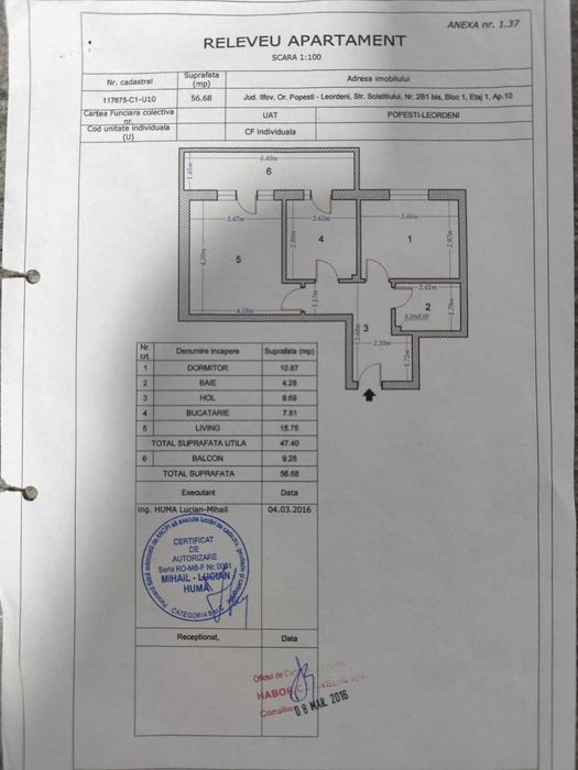 Apartament două camere de vânzare – Popești-Leordeni