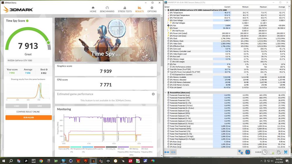 Placa video Gainward GTX 1080 Phoenix GLH - Stare foarte buna
