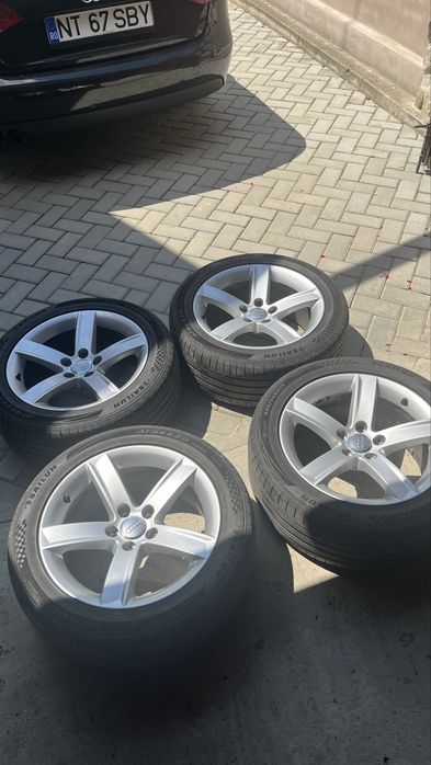 Set Jante Originale Audi R17 7.5J ET29 + Anvelope Vară