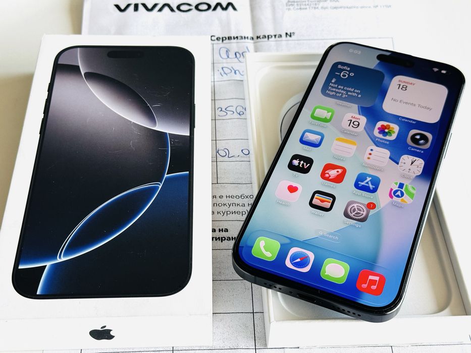 Iphone 16 Pro Max 256GB 99% Батерия! 1 Година гаранция