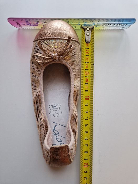 Pantofi eleganți, balerini cu elastic, fete, piele, 30. Bopy