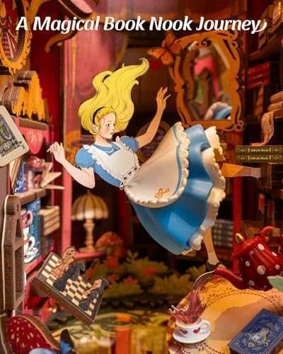 Нов 2D пъзел Сглобяем Модел Книжна Ниша Фентъзи Декор за Рафт украса