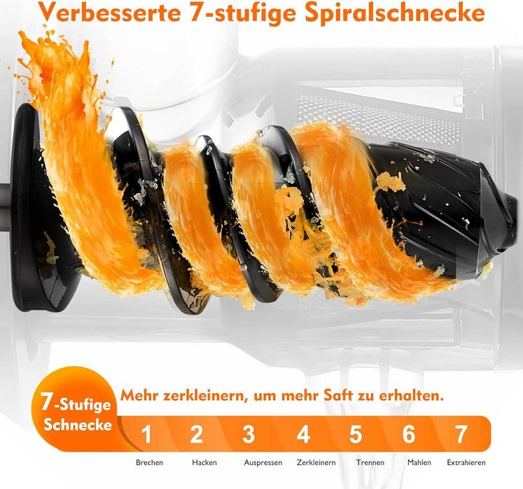 Бавнооборотна сокоизстисквачка Amzchef (ZM1501) 150W с функция за обратно дъвчене