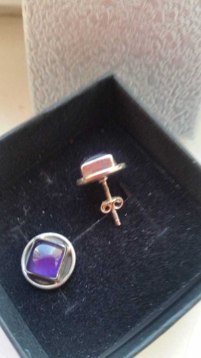 Cercei din argint cu ametist