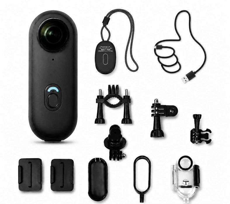 Camera Video Actiune Corporala, 5k (stabilizare EIS 6 axe, ecran LCD), 4K, 2,7k) conectare wi-fi accesorii prindere bicicleta