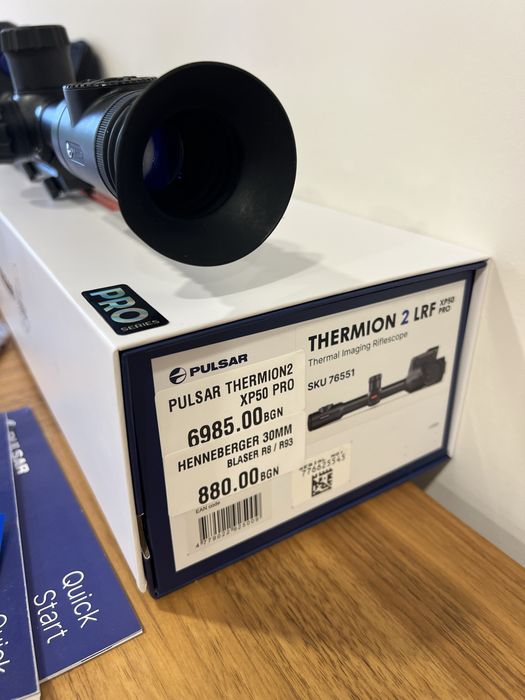 Термален прицел Pulsar Thermion 2 LRF XP50 + Монтаж Henneberger Blaser (Като нов)