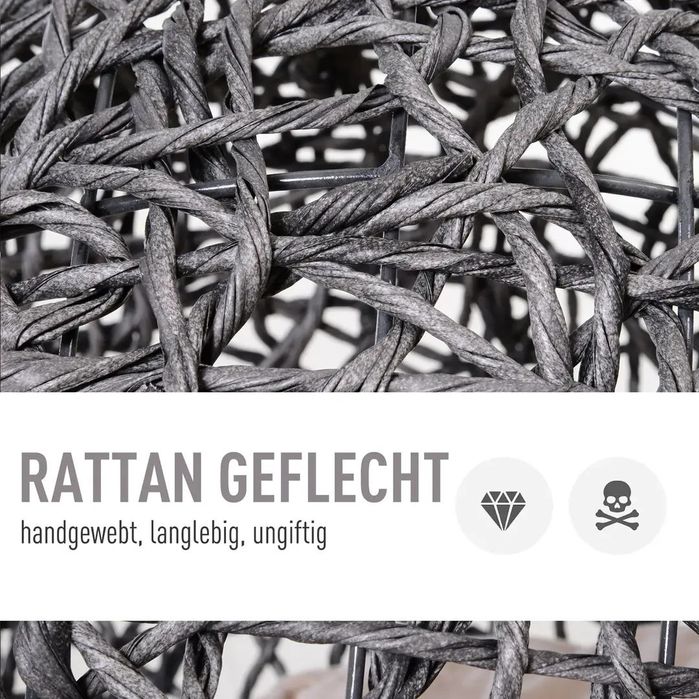 PawHut Къщичка за котки от ратан с възглавница,