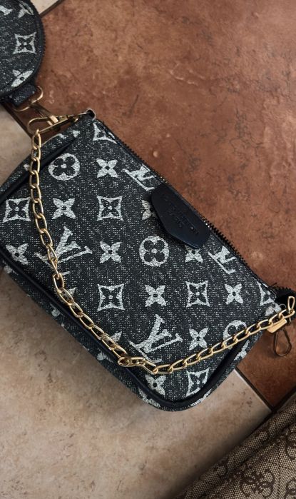 Set geanta LV crossbody + portofel