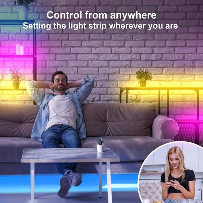 Bandă LED RGB 15 m. inteligentă