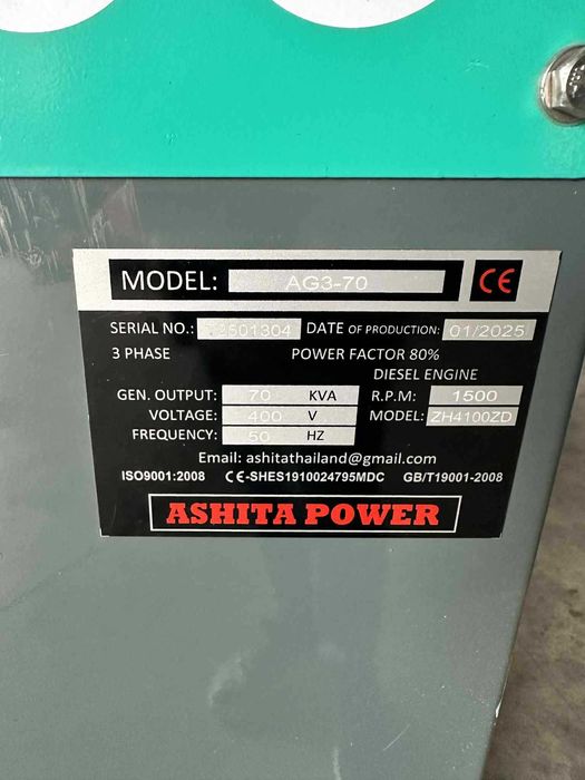 Generator Proline Ashita Ag3-70 kva