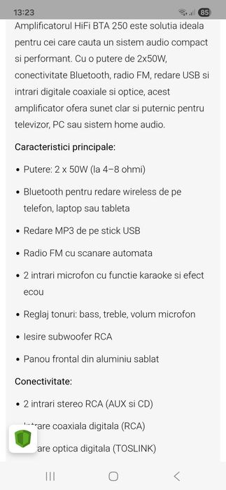 Monitoare bose si amplificator