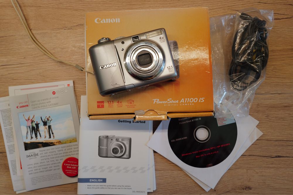 Aparat foto Canon Powershot A1100 IS 12 Mp la Cutie Data Ora Itp AA