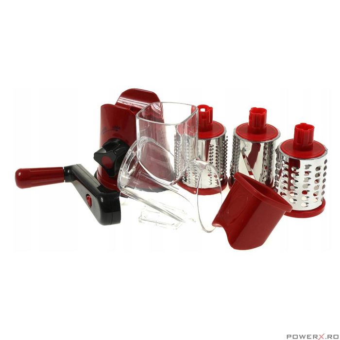 Razatoare manuala pentru legume si fructe, rosu, 26,5x12,5x24cm,