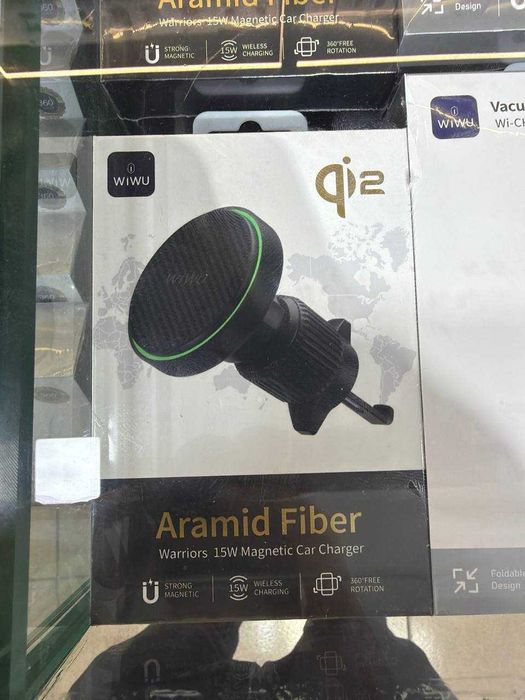 WiWU Aramid Fiber Warriors 15W - беспроводной зарядка для авто
