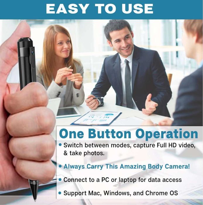 64GB Шпионска камера Скрита камера Камера с писалка Ultra HD1080P