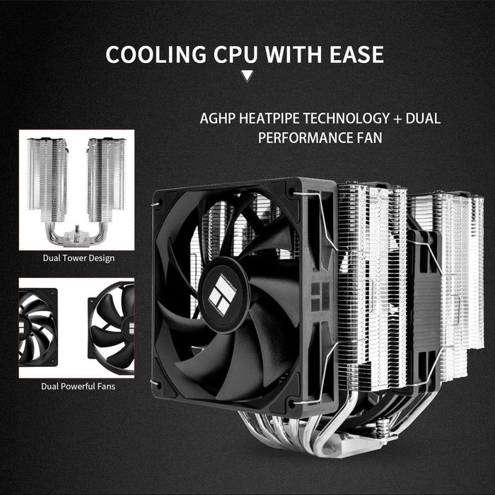 Cooler CPU procesor Aer PC Desktop Thermalright Peerless Assassin 140 SE 6 conducte AMD AM5/AM4 Intel LGA1851/1700/1150/1151/1155/1156/1200