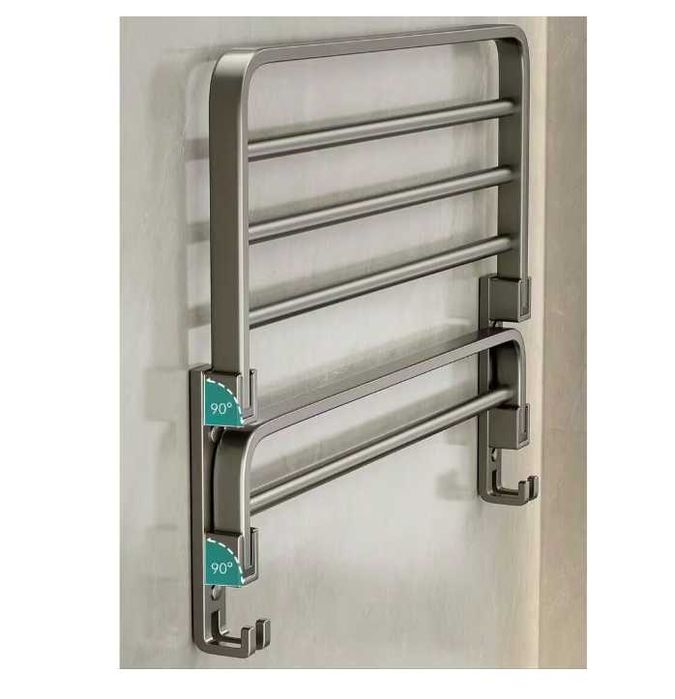 Suport pentru prosoape baie aluminiu argintiu 50cm