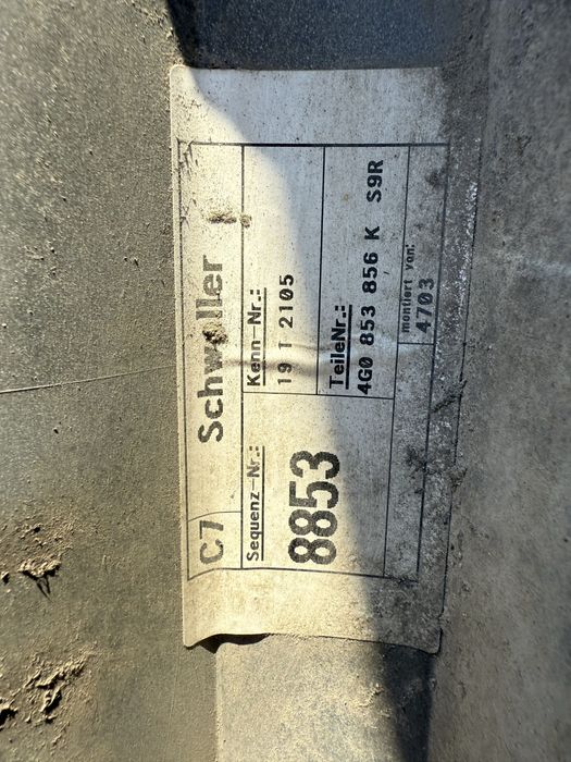 Audi A6 C7 4G прагове праг ляв праг десен