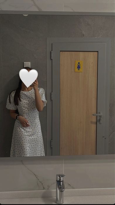 платье с синими цветами