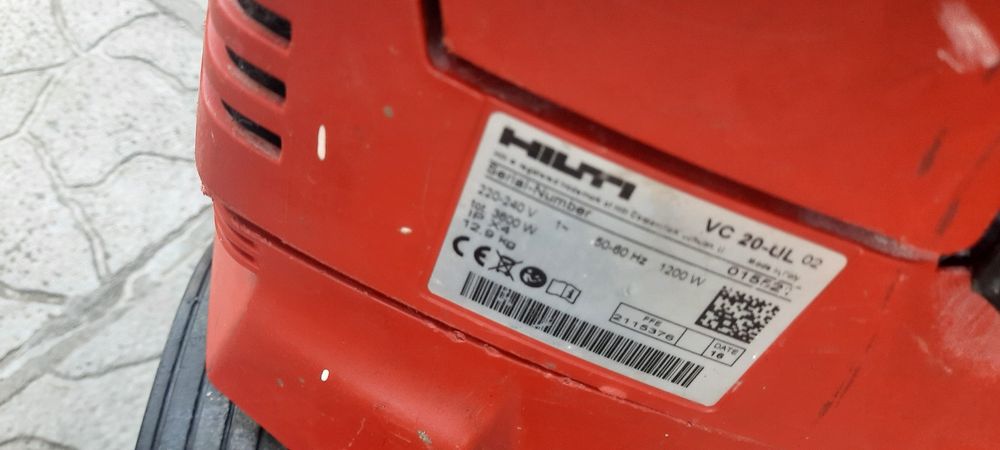 Прахосмукачка Hilti VC20UL / Контакт АвтоТупалка Сухо Строителство Гипс Картон