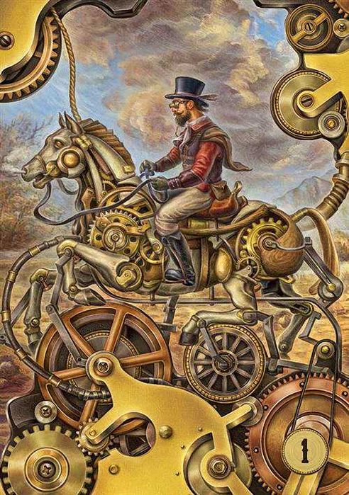 Оракул Ленорман Стимпанк Барбары Мур Steampunk, размер 7х12см