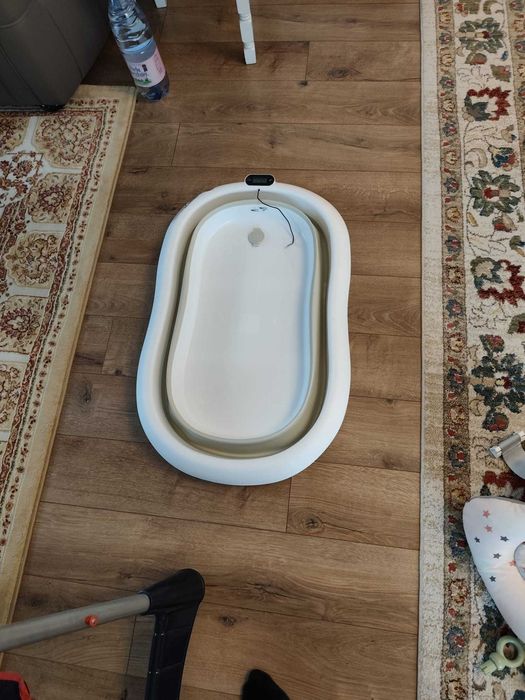 Cădiță pentru baia bebelușului, pliabila, cutermometru și perna