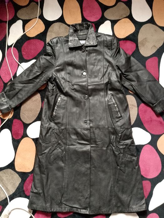 Плащ кожанный женский