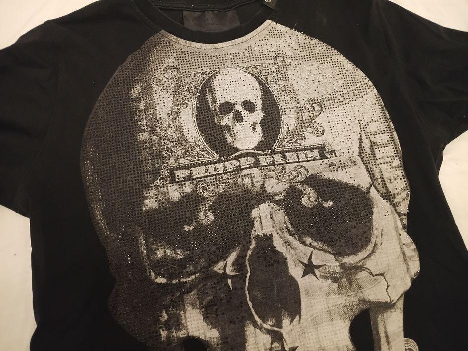 Tricou original Philipp Plein cu diamante