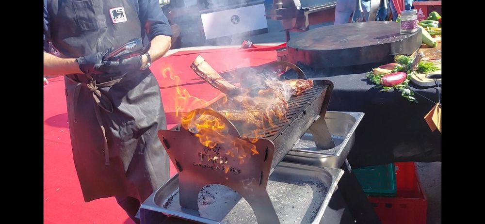 Gratar demontabil mare camping si pescuit TMD